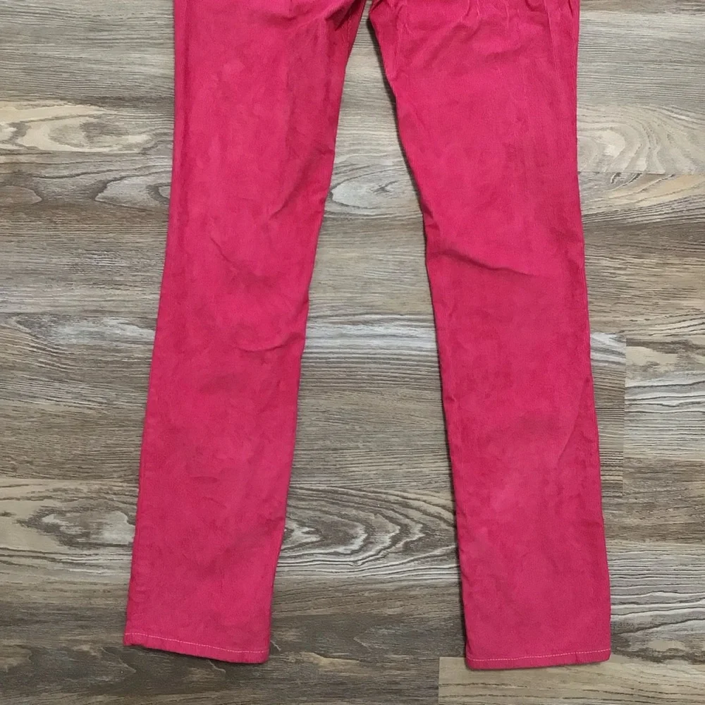Old Navy Custom Hot Pink Dyed Tapered Leg Corduroy Adjustable Waist Pants 16